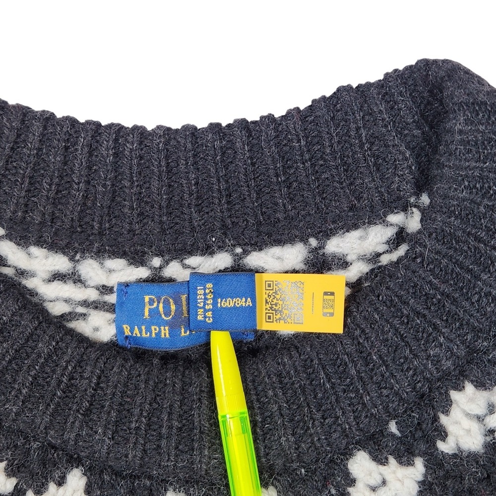 Polo Ralph‎ Lauren Large Fair Isle Wool Alpaca Sweater Black Multi S MSRP 498 NW - Picture 12 of 16